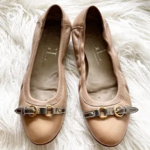 ATTILIO GIUSTI LEOMBRUNI cap toe ballet flats 7.5