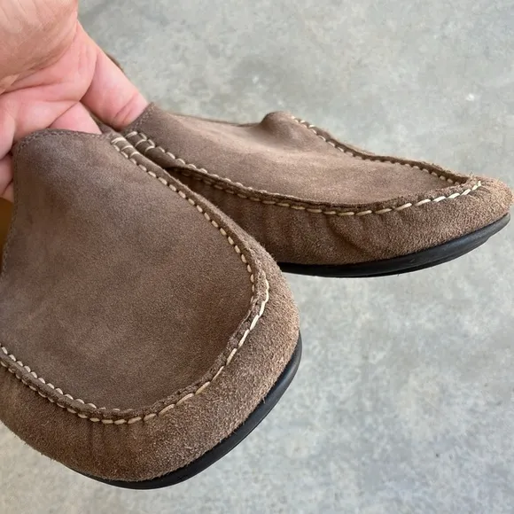 Austen Heller Brown Suede Whaler Slip On Loafers, 11.5