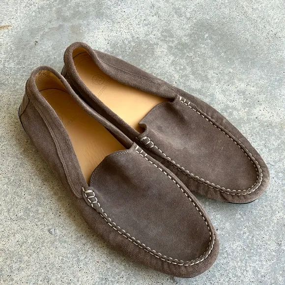 Austen Heller Brown Suede Whaler Slip On Loafers, 11.5