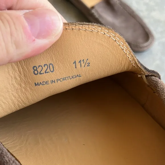 Austen Heller Brown Suede Whaler Slip On Loafers, 11.5