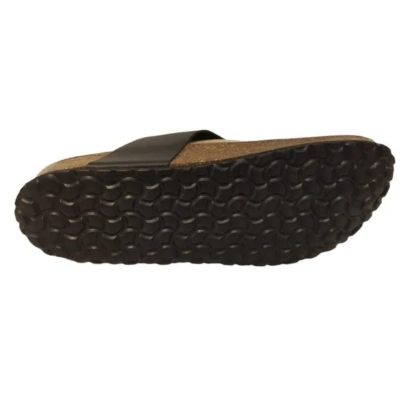 Autenti Leather‎ Women's Sandals Toe Thong Black Size 11 Made in Spain
