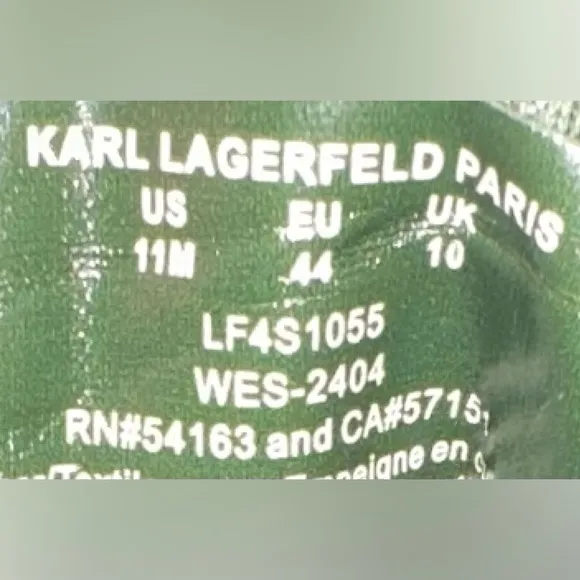 AUTHENTIC Karl Lagerfeld Black and Green Sneakers BRAND NEW