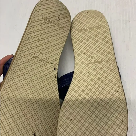 Authentic RARE Chanel Navy Blue Sandals, Size 38