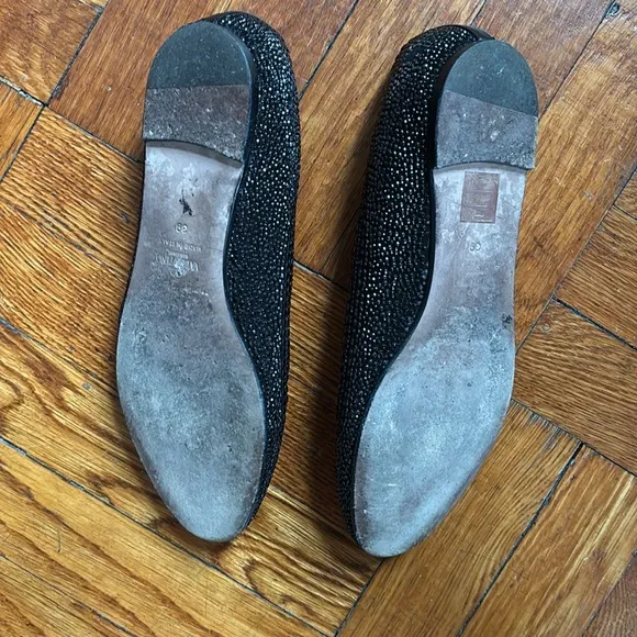 Authentic Valentino Garavani Black Leather Flats IT39