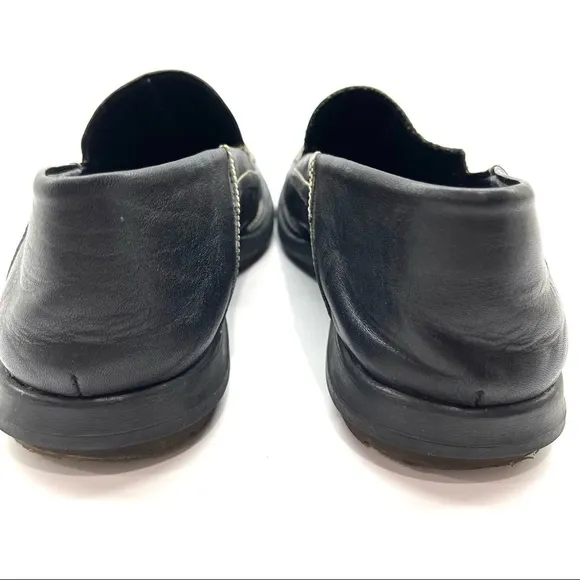 Bacco Bucci Black Leather Italian Loafers 9