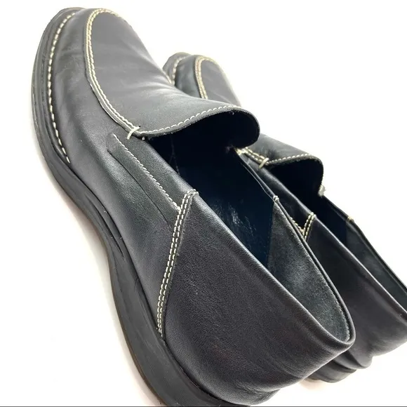 Bacco Bucci Black Leather Italian Loafers 9