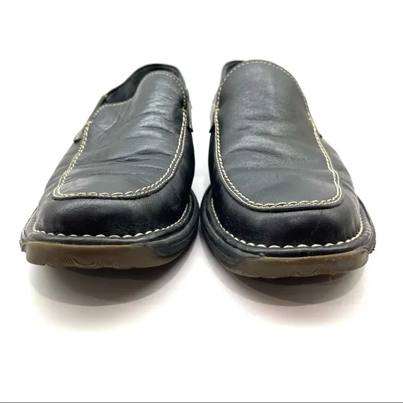 Bacco Bucci Black Leather Italian Loafers 9