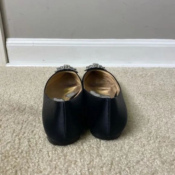 Badgley Mischka Davis Satin Pointed Toe Flats