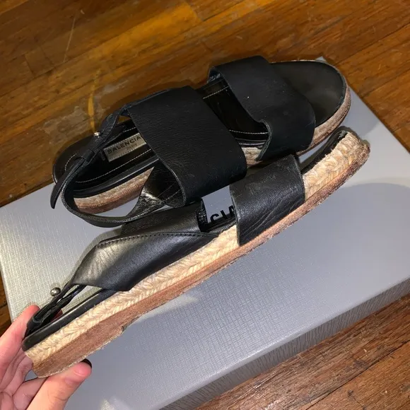 Balenciaga leather espadrilles/sandals