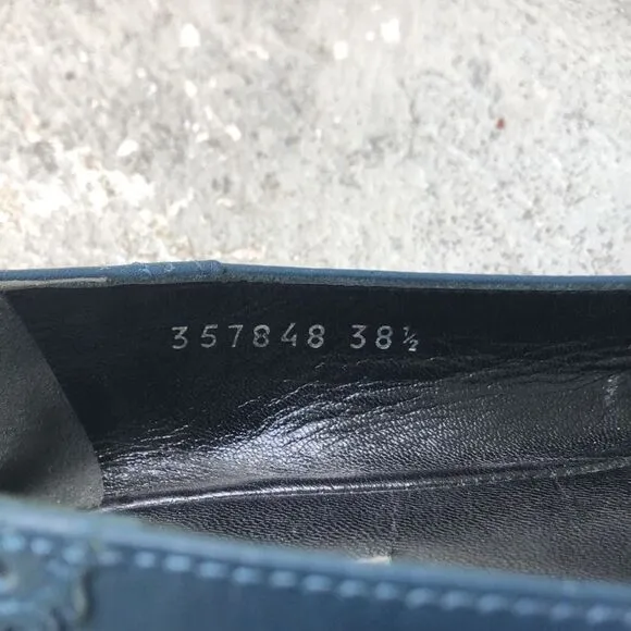 Balenciaga Arena silver stud flats