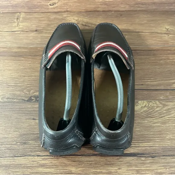 BALLY Waltec Brown Leather Slip-On Loafers Dress Shoes Men’s Size 10
