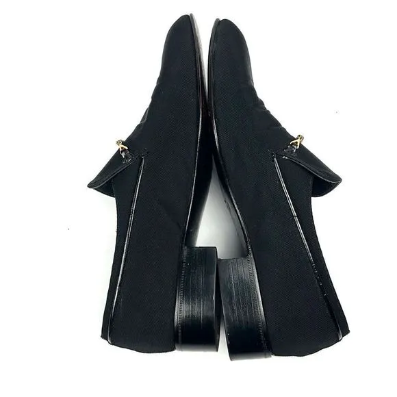 Bally Suisse Club Black Loafers Fabric Tuxedo Shoes