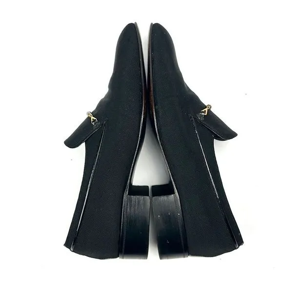 Bally Suisse Club Black Loafers Fabric Tuxedo Shoes
