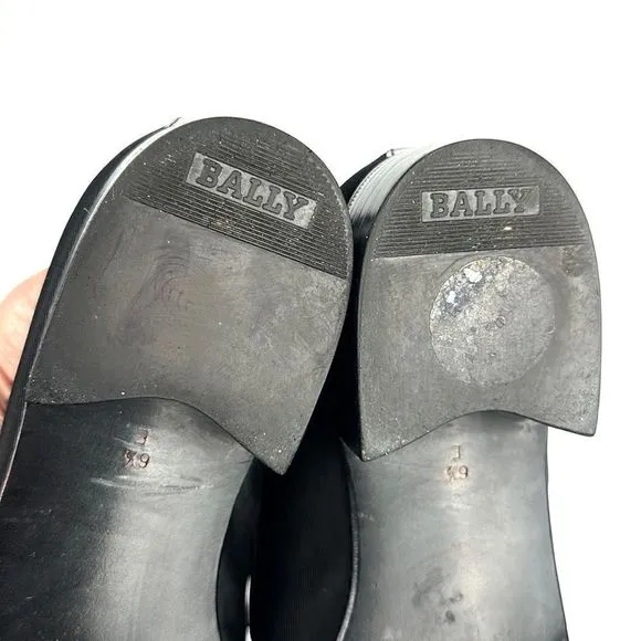 Bally Suisse Club Black Loafers Fabric Tuxedo Shoes