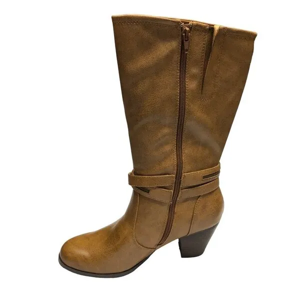 BARE TRAPS ABILINE COGNAC BOOTS SIZE 9.5 NEW IN BOX