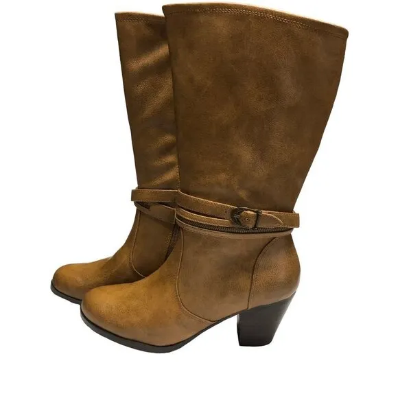 BARE TRAPS ABILINE COGNAC BOOTS SIZE 9.5 NEW IN BOX