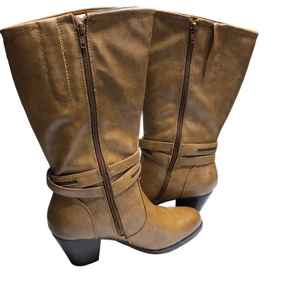 BARE TRAPS ABILINE COGNAC BOOTS SIZE 9.5 NEW IN BOX