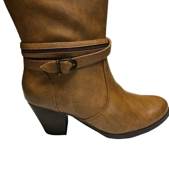 BARE TRAPS ABILINE COGNAC BOOTS SIZE 9.5 NEW IN BOX