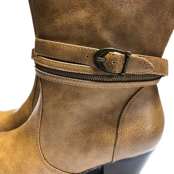 BARE TRAPS ABILINE COGNAC BOOTS SIZE 9.5 NEW IN BOX