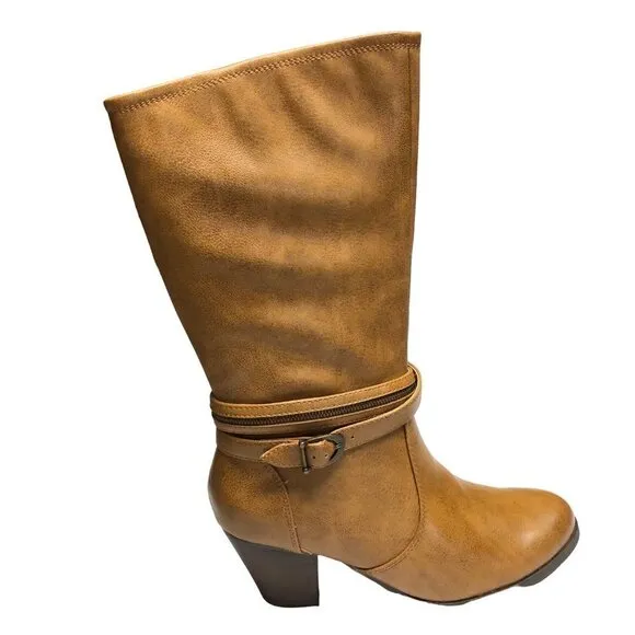 BARE TRAPS ABILINE COGNAC BOOTS SIZE 9.5 NEW IN BOX