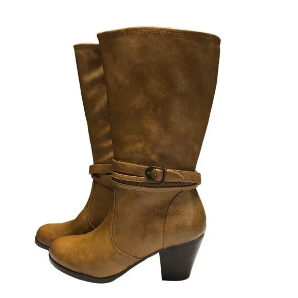 BARE TRAPS ABILINE COGNAC BOOTS SIZE 9.5 NEW IN BOX