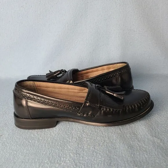 Bass GRAMMER I Tassel Kiltie Loafers Men's Size 8.5M Black 2553-001