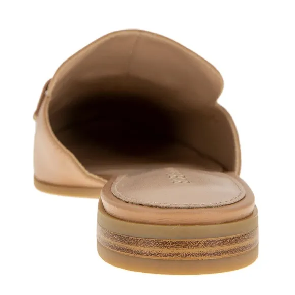 BCBGENERATION Zorie Tailored Slip On Loafers Mules Tan Size 6