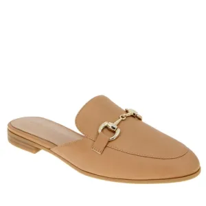 BCBGENERATION Zorie Tailored Slip On Loafers Mules Tan Size 6