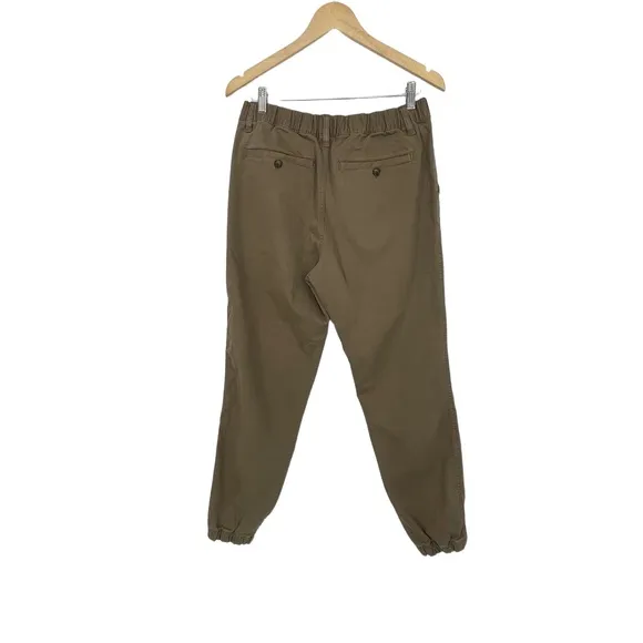 Bearbottoms Mens Dark Khaki Elastic Ankle 4 Pocket Zipper Fly Joggers Size Large