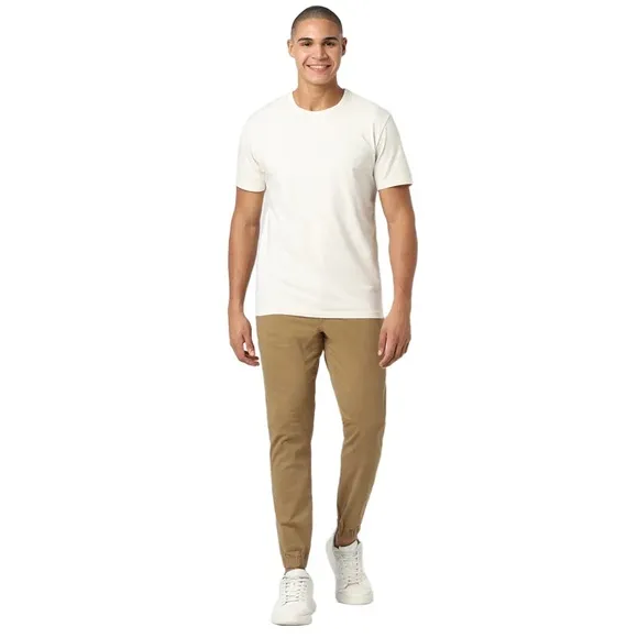 Bearbottoms Mens Dark Khaki Elastic Ankle 4 Pocket Zipper Fly Joggers Size Large