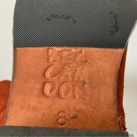 BECCA MOON Designer Suede Boots, Sz 8 Narrow Calf