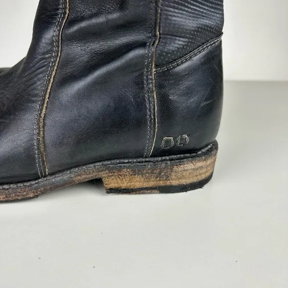 BED STU ANNETTE MOTO COMBAT DISTRESSED MID CALF LEATHER BOOTS SIZE 7