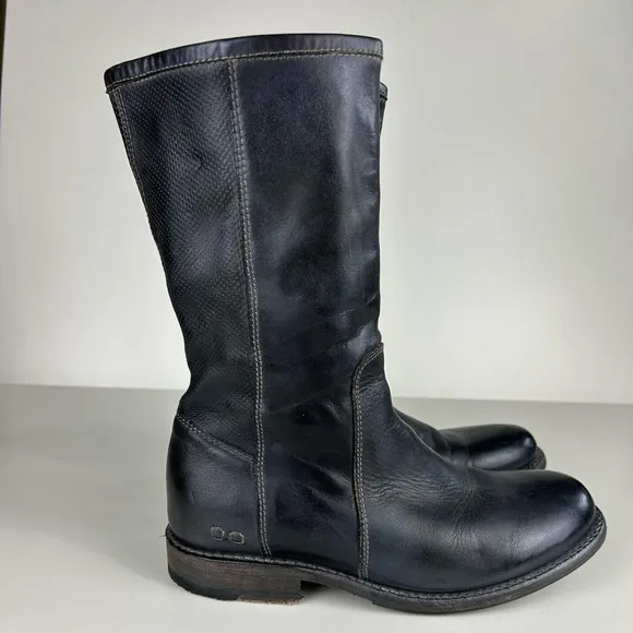 BED STU ANNETTE MOTO COMBAT DISTRESSED MID CALF LEATHER BOOTS SIZE 7
