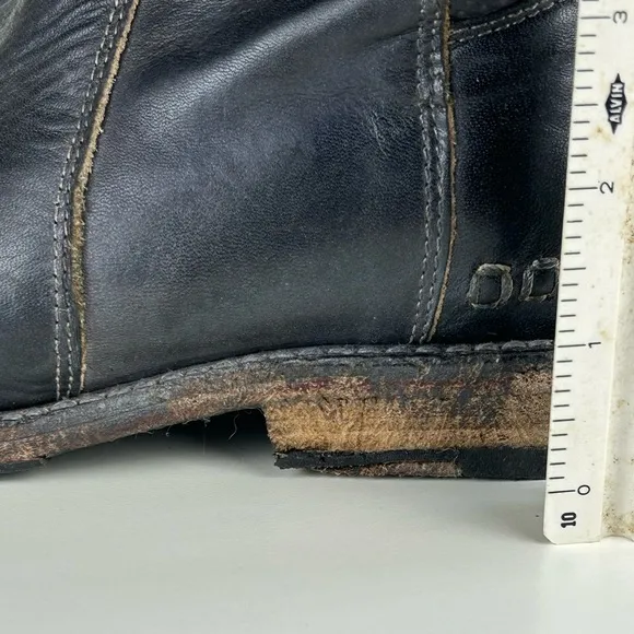 BED STU ANNETTE MOTO COMBAT DISTRESSED MID CALF LEATHER BOOTS SIZE 7