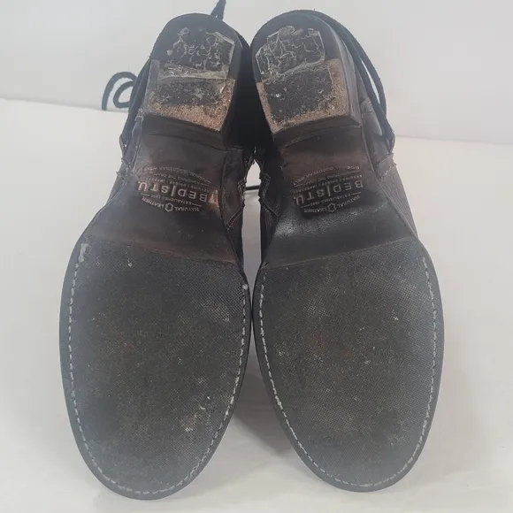 Bed Stu Blaire Graphite Leather Vibram Sole Boots Women Size 7