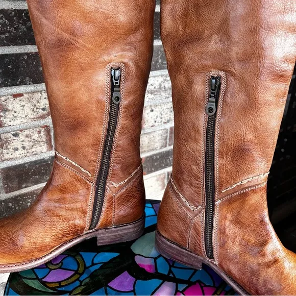 Bed Stu Cobbler Series Manchester Tall Leather Boots Brown Boho Soft Supple
