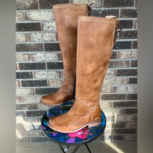 Bed Stu Cobbler Series Manchester Tall Leather Boots Brown Boho Soft Supple