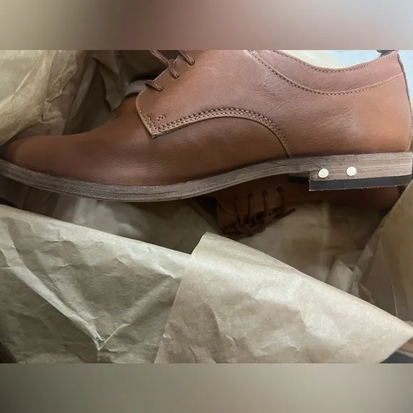Beek Partridge Oxford Flats - Cognac Leather