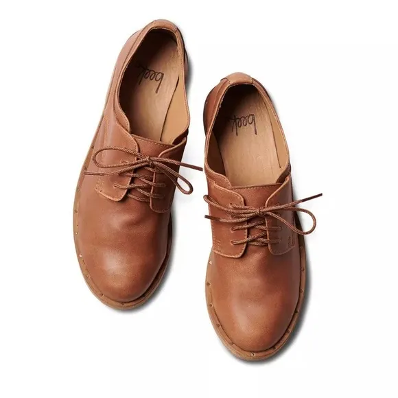 Beek Partridge Oxford Flats - Cognac Leather