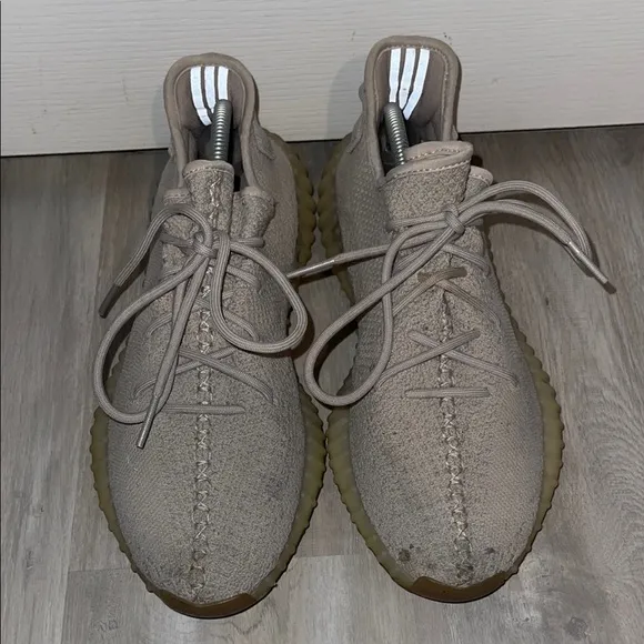 Beige Knit Lace-Up Sneakers