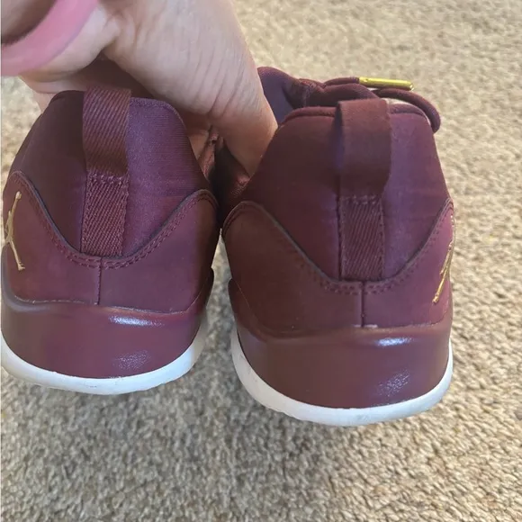 Big Kids JORDAN crushed velvet Burgundy Sneakers