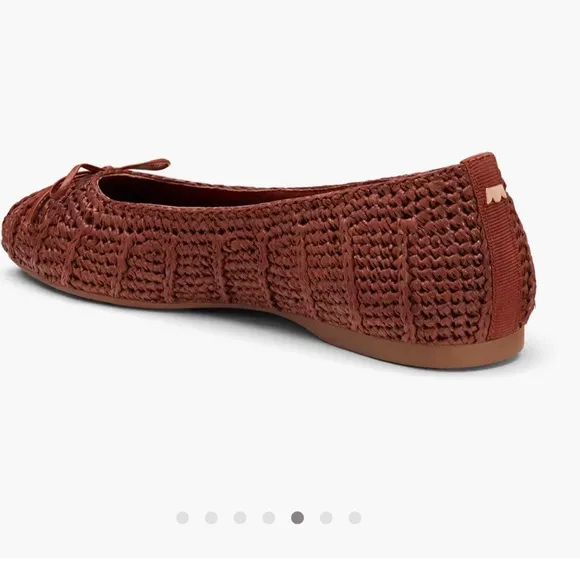 Birdies Hummingbird Walnut raffia woven flats