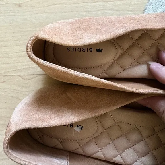 BIRDIES Pointed Toe Flats The Goldfinch Leather Suede Size  8.5 Tan