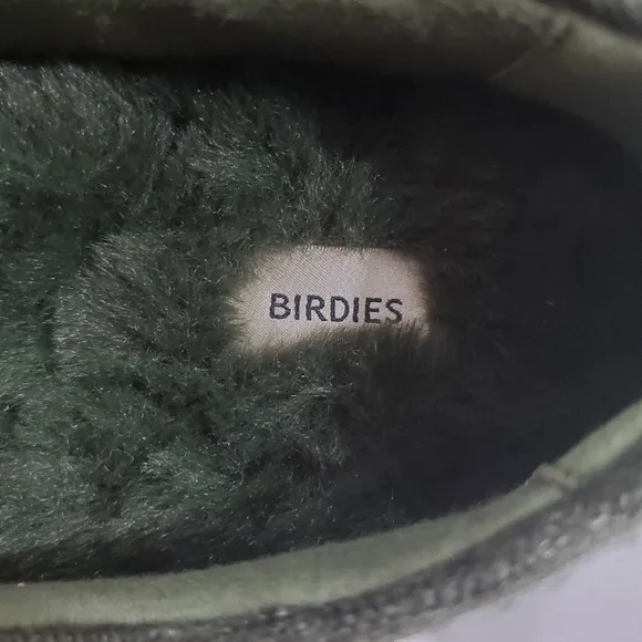 Birdies Starling Cable Knit Flats Slip on Shoes Forest Green Size 6.5