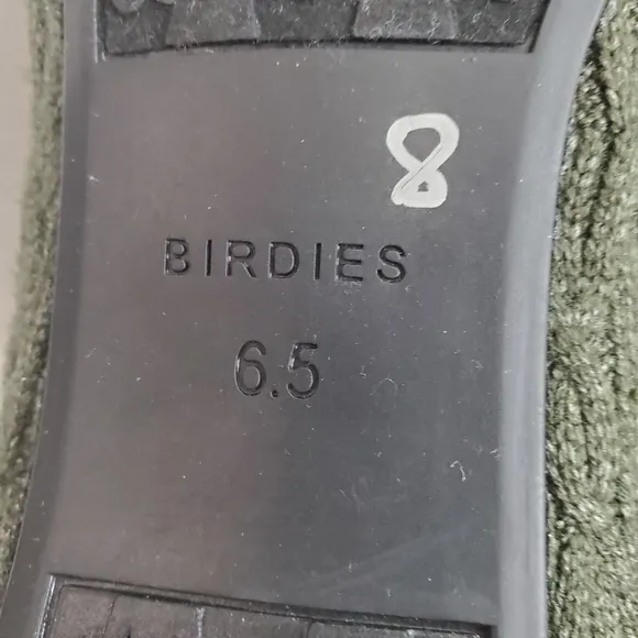 Birdies Starling Cable Knit Flats Slip on Shoes Forest Green Size 6.5