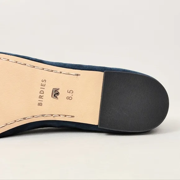 Birdies The Hummingbird Teal Suede Stone Size 8.5 Ballet Flats Blue Slip-on Shoe
