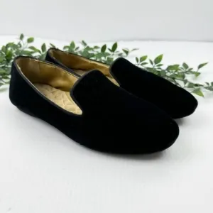 Birdies The Starling Black Velvet Suede Loafers, Memory Foam Sole Loafers 8.5