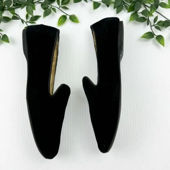 Birdies The Starling Black Velvet Suede Loafers, Memory Foam Sole Loafers 8.5