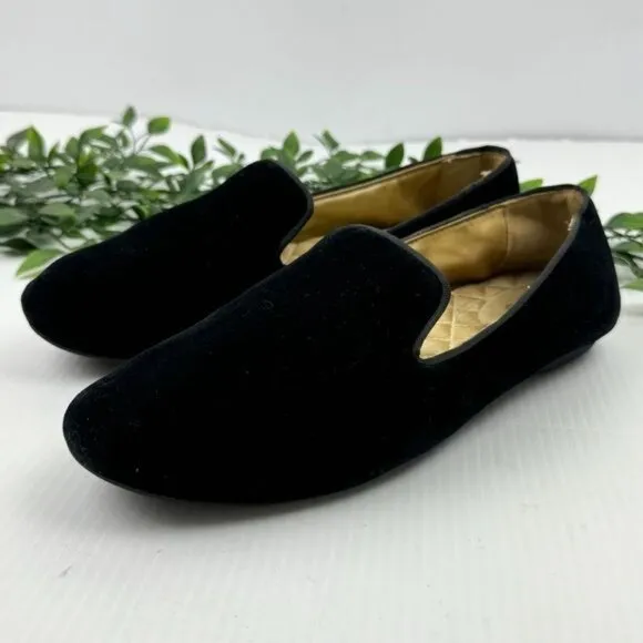 Birdies The Starling Black Velvet Suede Loafers, Memory Foam Sole Loafers 8.5