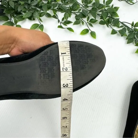 Birdies The Starling Black Velvet Suede Loafers, Memory Foam Sole Loafers 8.5